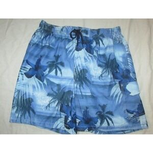 Men's‎ XXL Croft & Barrow Kohls swim trunks board shorts blue tropical print